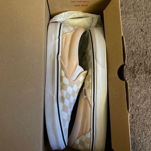 slip on checkerboard vans